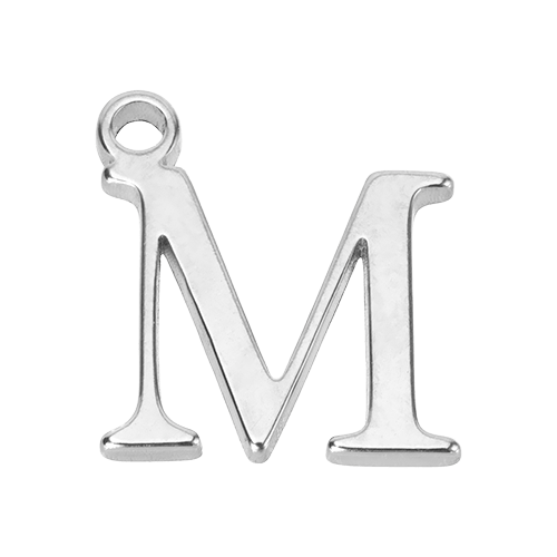 Charm M Silver Letter Charm HBD M Silver Letter Charm
