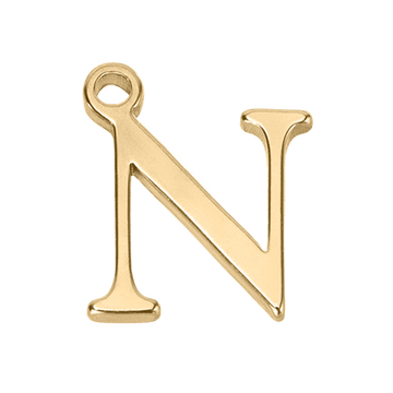 N Initial Charm - gold