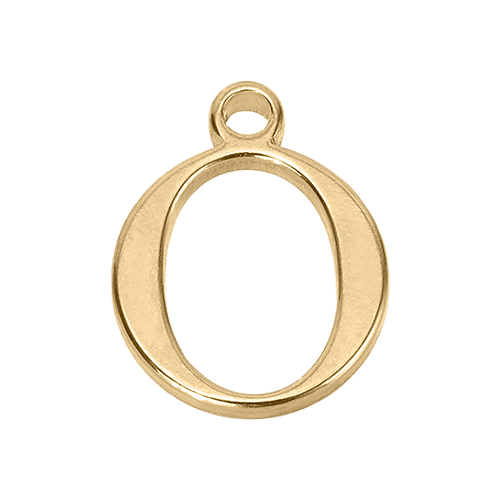 Charm O Gold Letter Charm HBD O Gold Letter Charm