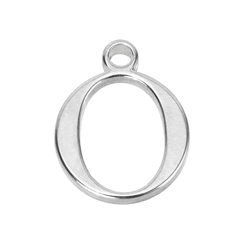 Charm O Silver Letter Charm HBD O Silver Letter Charm