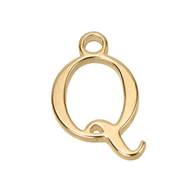 Q Initial | Gold or Silver Add-On Charm - HBD