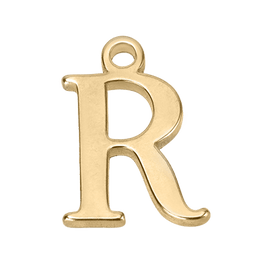 R Initial | Gold or Silver Add-On Charm - HBD