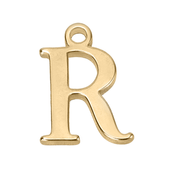 R Initial Charm - gold