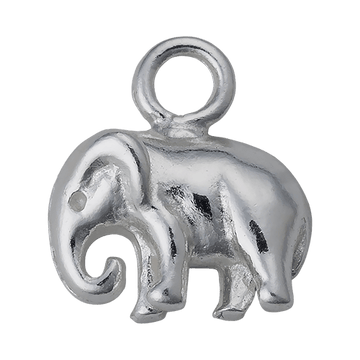 Elephant Charm - silver