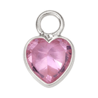 HeyBigDay Charm Silver Pink Heart Charm