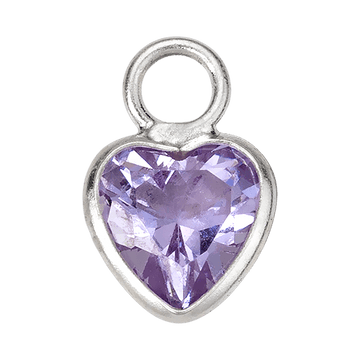 Purple Heart Charm - silver