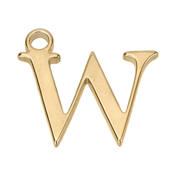 W Initial Charm - gold