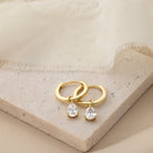 HeyBigDay Earrings Hinged Hoop Teardrop Earrings