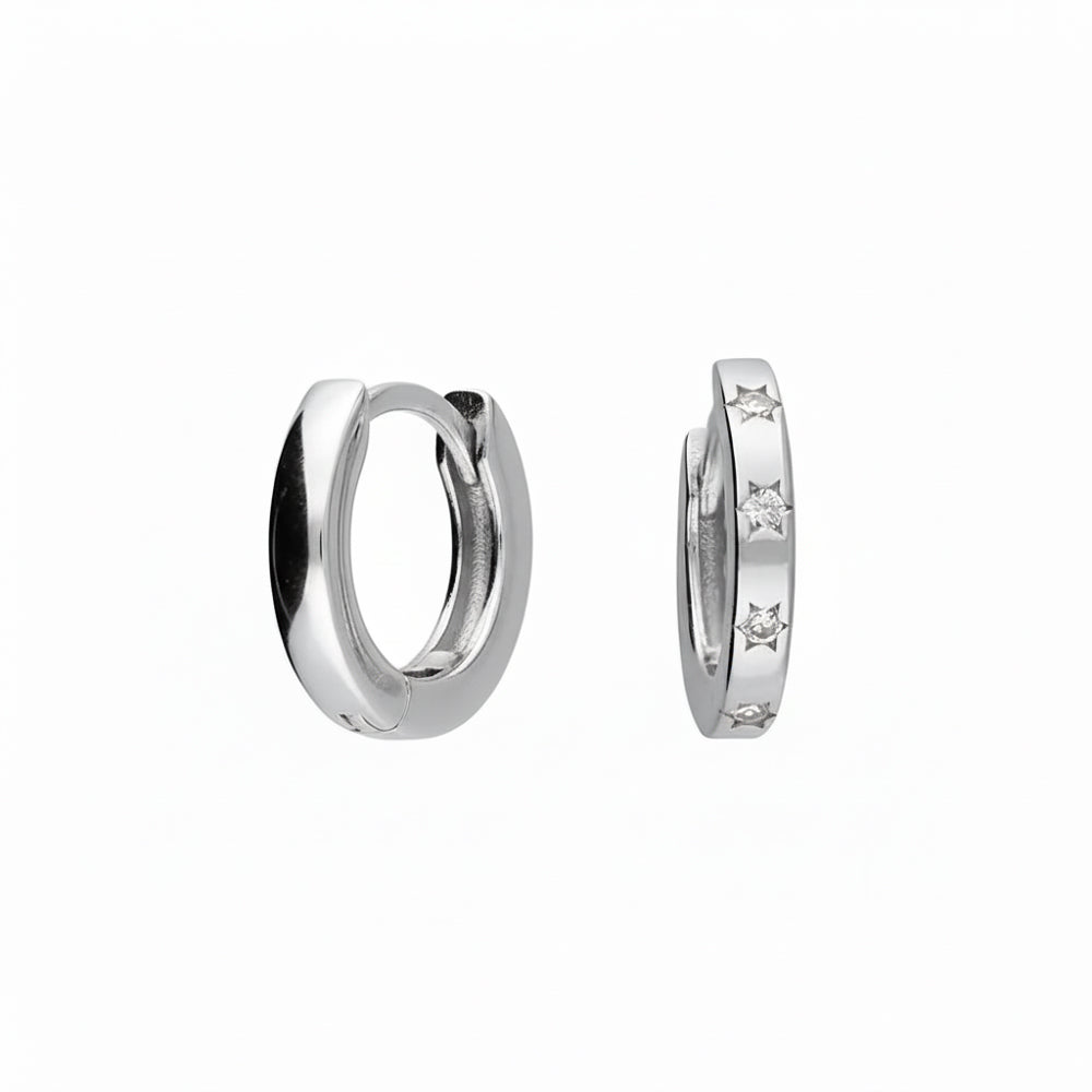 HeyBigDay Earrings Mini Cubic Zirconia Star Huggie Earrings