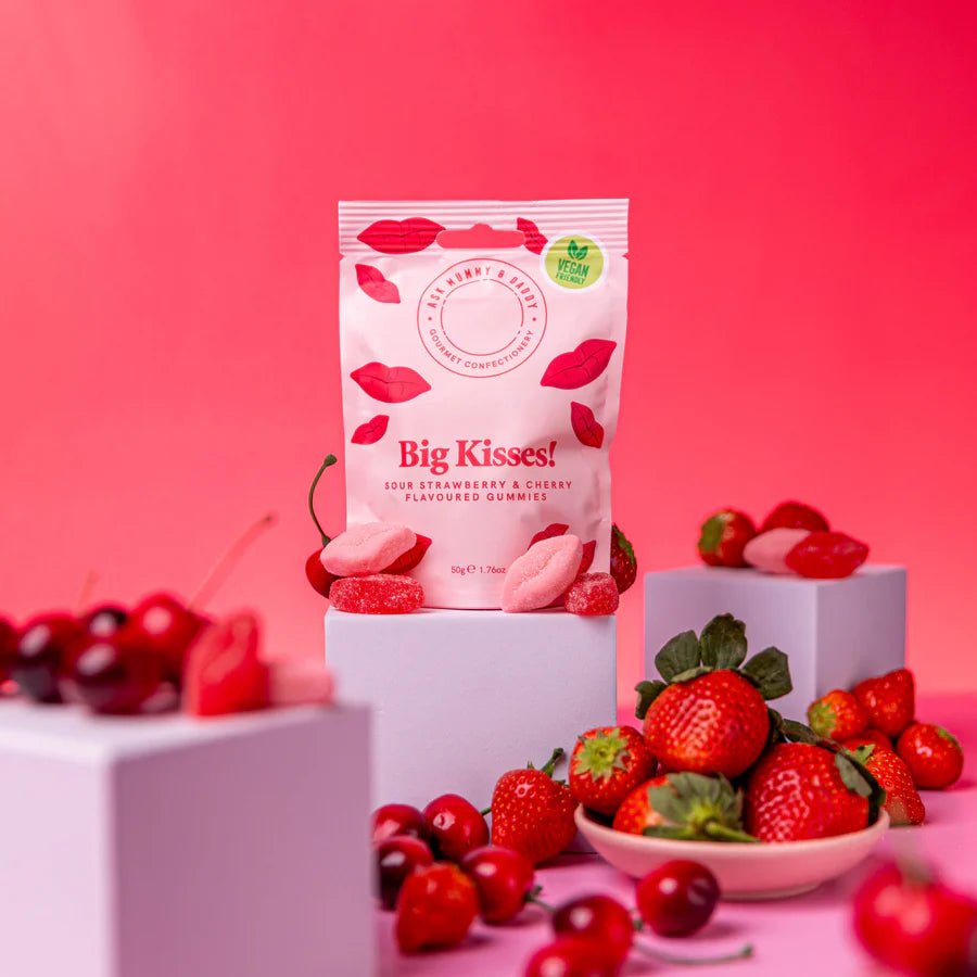HeyBigDay Extra Sour Strawberry & Cherry-Flavored Gummies