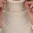 HeyBigDay Necklace 18ct Gold / 16" Inches Dainty Triple Initial Necklace