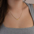 HeyBigDay Necklace 18ct Gold / Style 1 / 18" Inches Personalised Initials Necklace