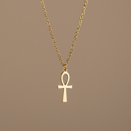 Ankh Cross Necklace in Gold or Silver – Elegant Egyptian Symbol Pendant