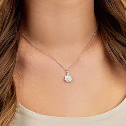 Birth Flower Necklace in 18ct Gold & Sterling Silver. Choose from 12 Birth Flowers in 3 Styles
