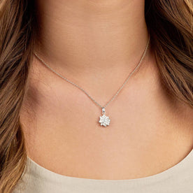 Birth Flower Necklace in 18ct Gold & Sterling Silver. Choose from 12 Birth Flowers in 3 Styles