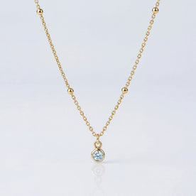 Cubic Zirconia Birthstone Necklace - 12 Birthstones in Gold or Silver