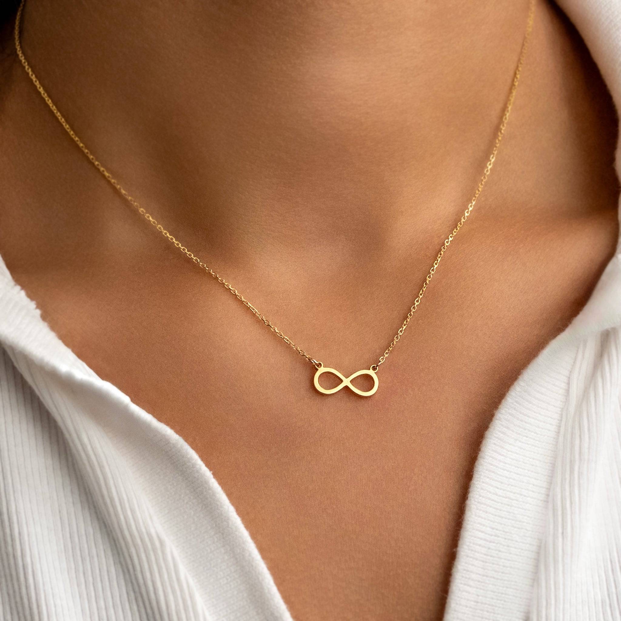 HeyBigDay Necklace 18ct Gold / Style 1 / 18" Inches Infinity Necklace
