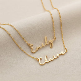 Layered Name Necklace Set – Personalised Double Necklace – Custom Name Jewellery