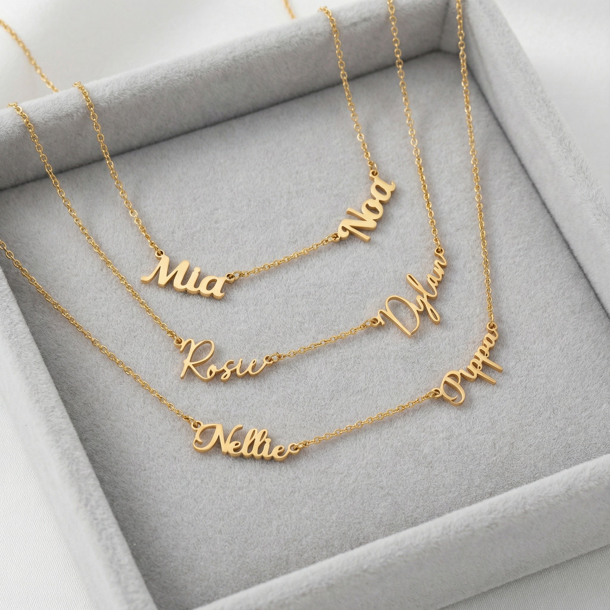 HeyBigDay Necklace Personalised Double Name Necklace