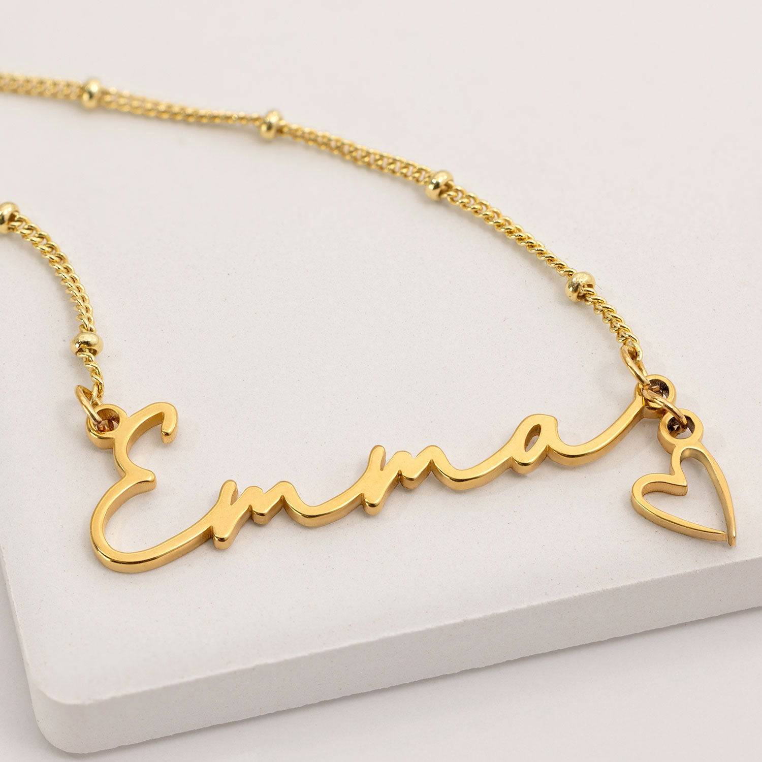 HeyBigDay Necklace Personalised Name & Card Gift Set