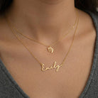 HeyBigDay Necklace Signature Name & Zodiac Necklace Set