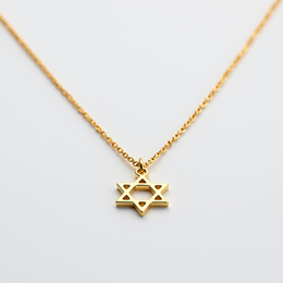 Star of David Necklace in 18ct Gold or Sterling Silver in 3 Chain Styles