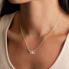 HeyBigDay Necklace Sterling Silver / Style 1 / 18" Inches Personalised Initials Necklace