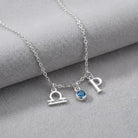 HeyBigDay Necklace Story Necklace with Initial, Zodiac, Birthstone & Multiple Charms