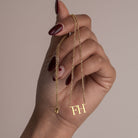 HeyBigDay Necklace Vermeil / Style 1 / 18" Inches Personalised Initials Necklace