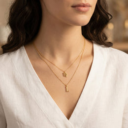 Zodiac & Initial Necklace Layered Set – Personalised Jewellery Duo