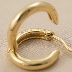 Hinged-Hoop with Soft Faceted Detail Earrings in 14ct Gold or Sterling Silver