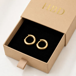 Hinged-Hoop with Soft Faceted Detail Earrings in 14ct Gold or Sterling Silver