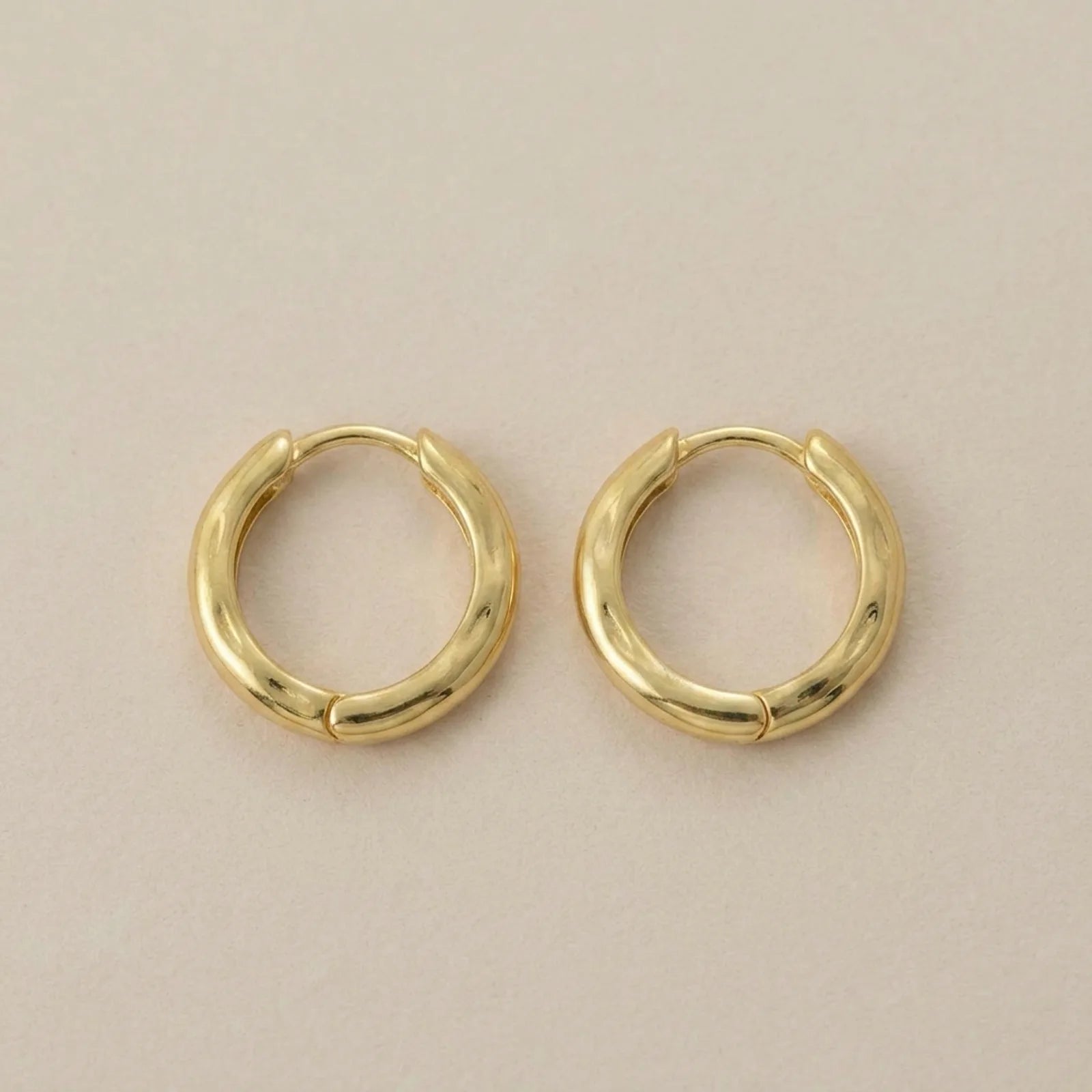 Hinged-Hoop with Soft Faceted Detail Earrings in 14ct Gold or Sterling Silver