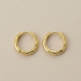 Hinged-Hoop with Soft Faceted Detail Earrings in 14ct Gold or Sterling Silver