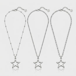 Hollow Star Charm Necklace & Bracelet