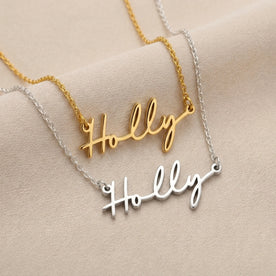 Holly Name Necklace | 18ct Gold, Silver & Vermeil | Ready to Ship