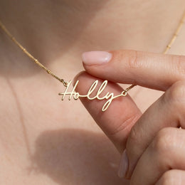 Holly Name Necklace | 18ct Gold, Silver & Vermeil | Ready to Ship