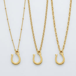 Horseshoe Charm Necklace & Bracelet