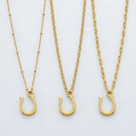 Horseshoe Charm Necklace & Bracelet