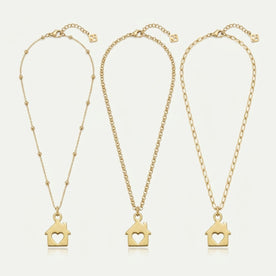 House & Heart Home Charm Necklace & Bracelet
