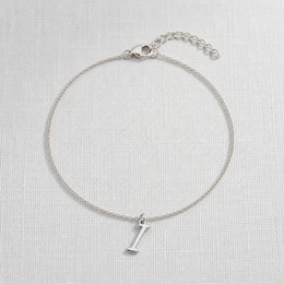 I Bracelet | Initial & Letter I Charm, Gold & Silver