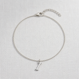 I Bracelet | Initial & Letter I Charm, Gold & Silver