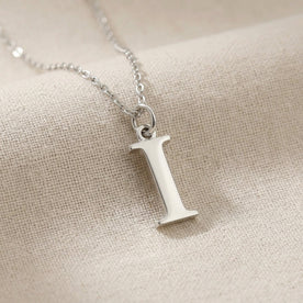 I Necklace | Initial & Letter I Pendant, Gold & Silver