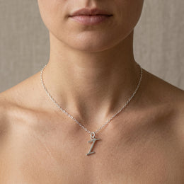 I Necklace | Initial & Letter I Pendant, Gold & Silver