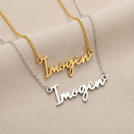 Imogen Name Necklace | 18ct Gold, Silver & Vermeil | Ready to Ship
