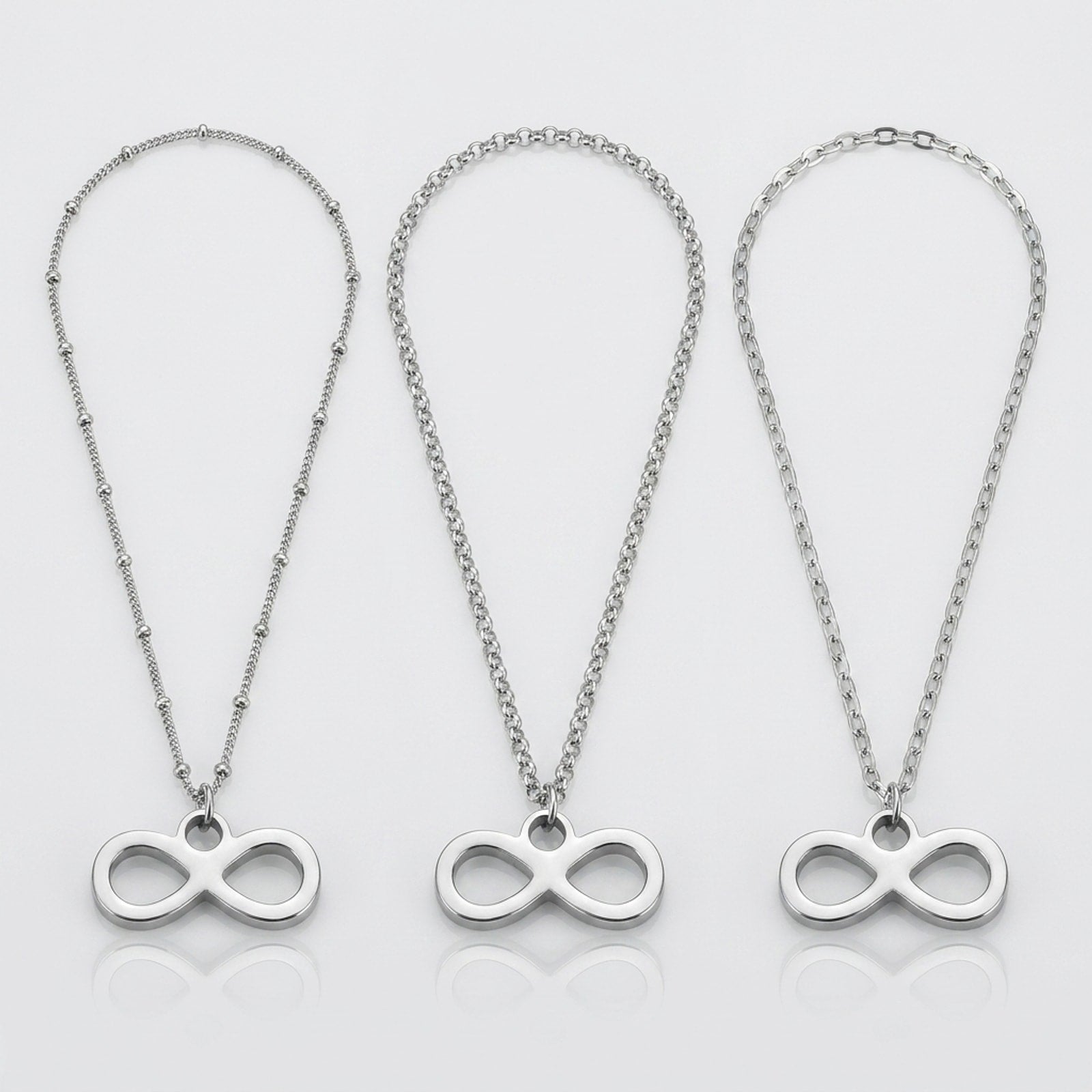 Infinity Charm Necklace & Bracelet