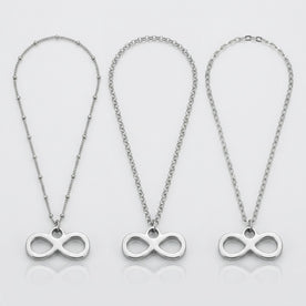 Infinity Charm Necklace & Bracelet