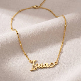 Isaac Name Necklace | 18ct Gold, Silver & Vermeil | Ready to Ship