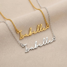 Isabelle Name Necklace | 18ct Gold, Silver & Vermeil | Ready to Ship