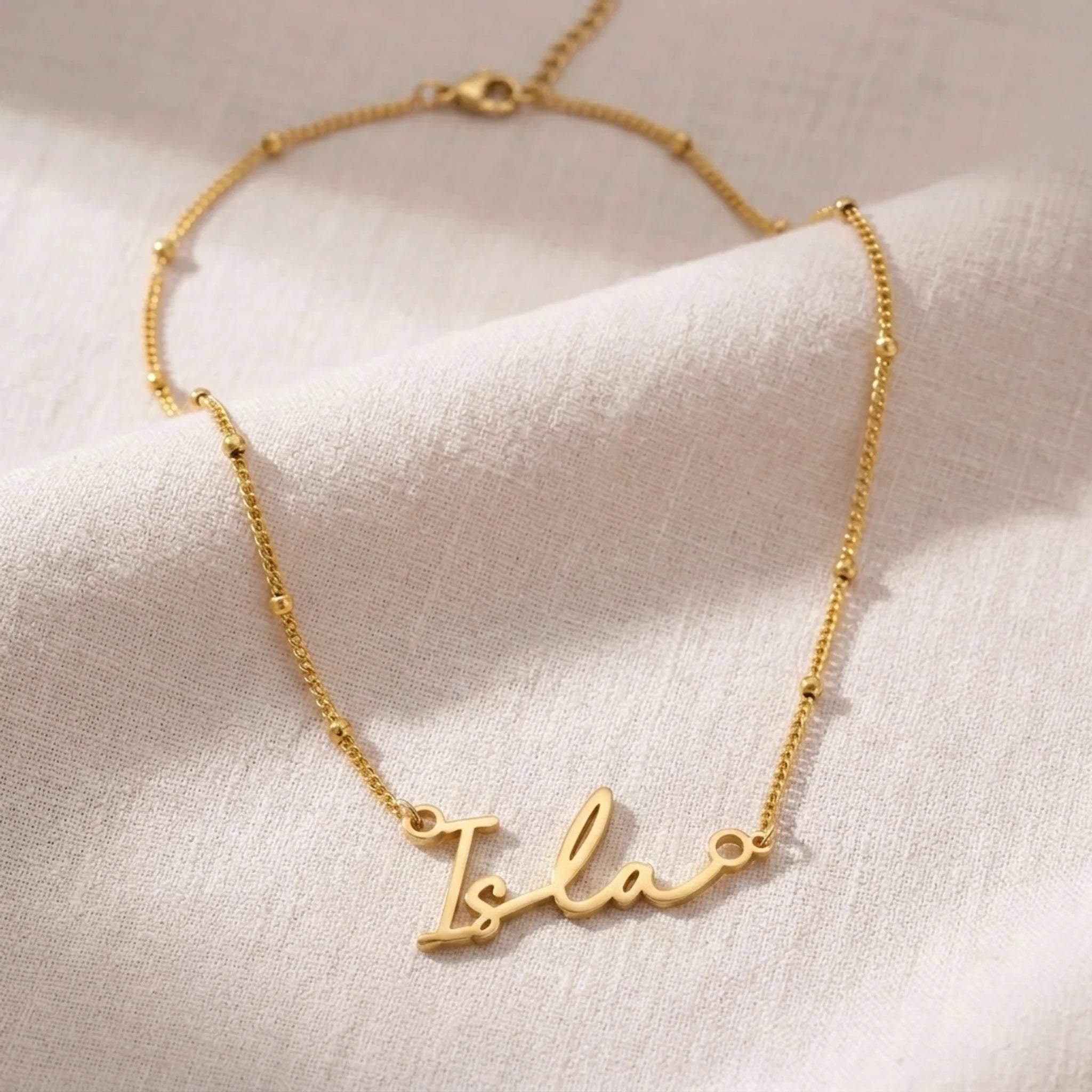 Isla Name Necklace | 18ct Gold, Silver & Vermeil | Ready to Ship